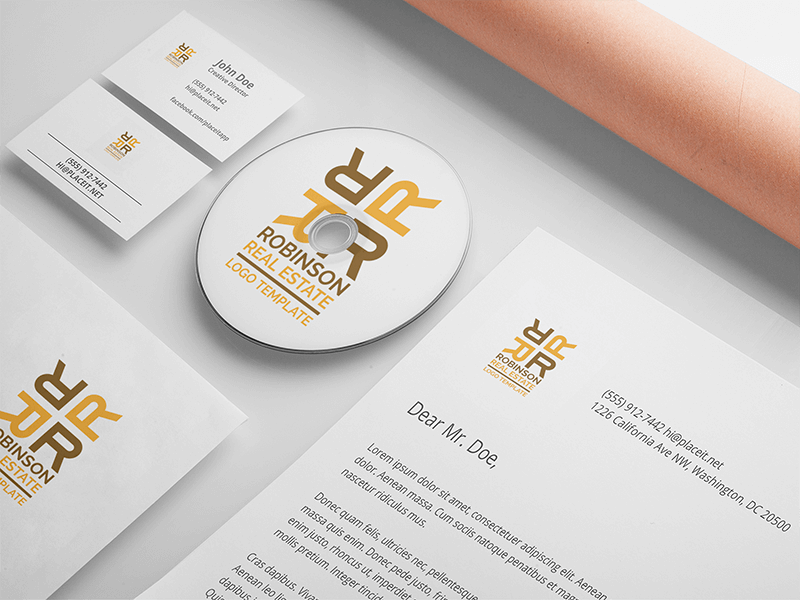 Branding Mockup Featuring A Set Of Various Stationery Items