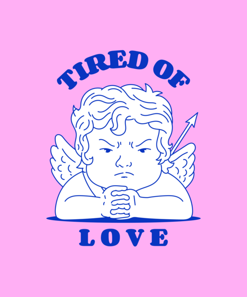 Anti Valentine's T Shirt Design Maker With An Angry Cupid Graphic