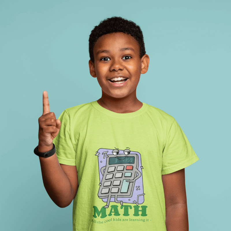 Crewneck Tee Mockup Of A Happy Boy Posing In A Studio