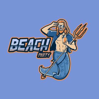Gaming Logo Maker Featuring A Modern Sea God Character