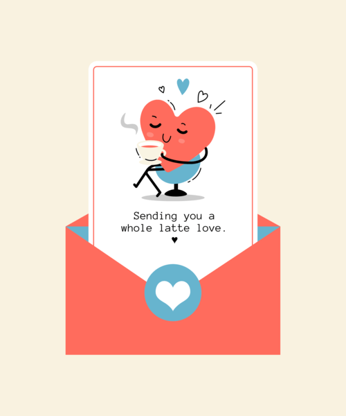 Quote T Shirt Design Template Featuring A Love Letter And A Heart Clipart