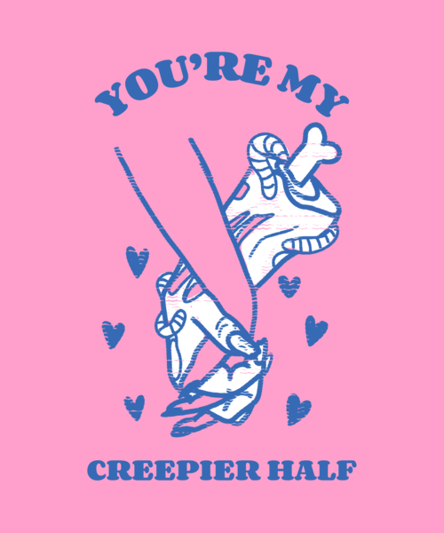 T Shirt Design Maker Featuring A Corny Love Quote For Valloween