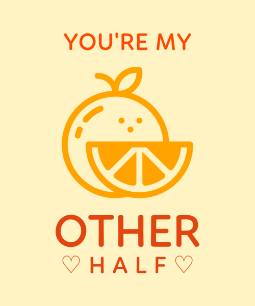 T Shirt Design Maker With A Tender Graphic Of An Orange