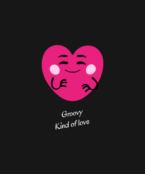 T Shirt Design Template With A Funny Heart Cartoon