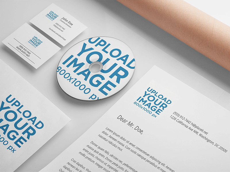 Branding Mockup Featuring A Set Of Various Stationery Items