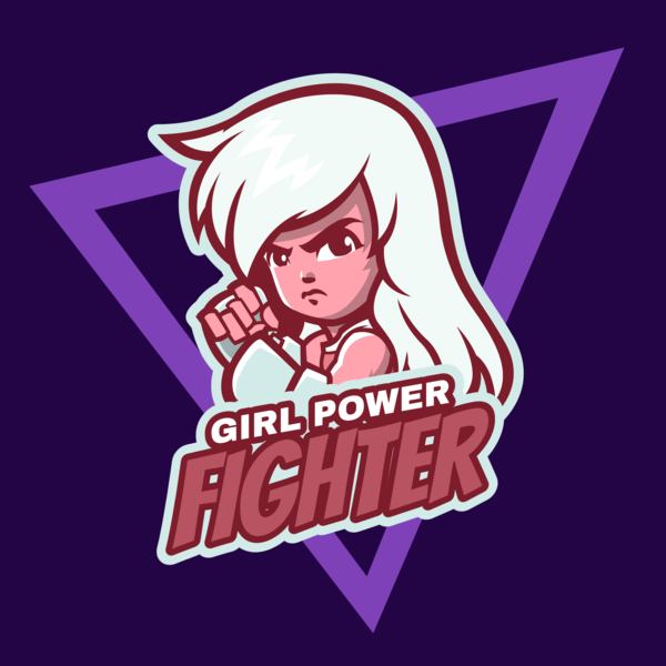 Gaming Logo Maker Featuring A Female Fighter Character 1872f 2891