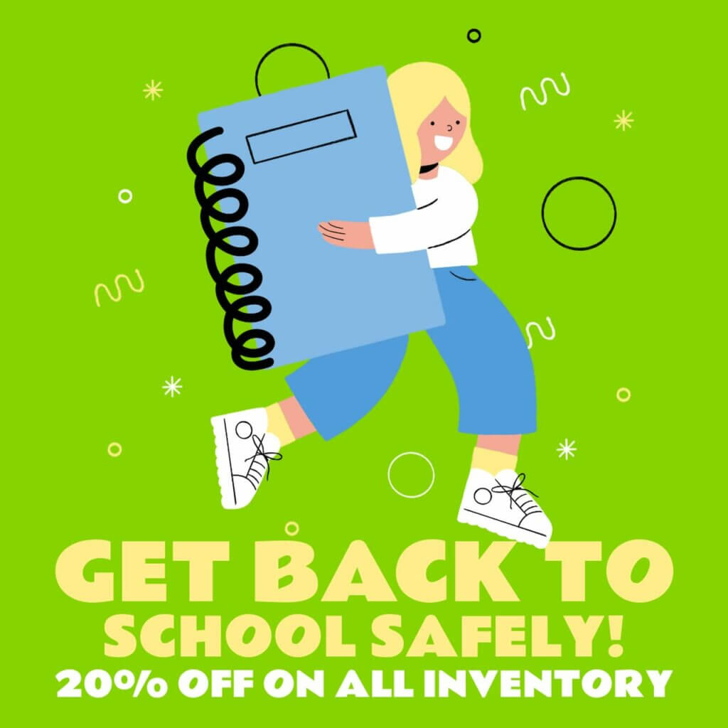 Instagram Post Design Maker For A Back To School Sale And Illustrated Characters 3728e Easy Resize.com