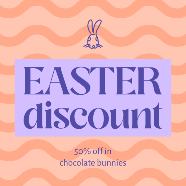 Easter Themed Instagram Post Design Generator Featuring A Special Chocolate Promotion