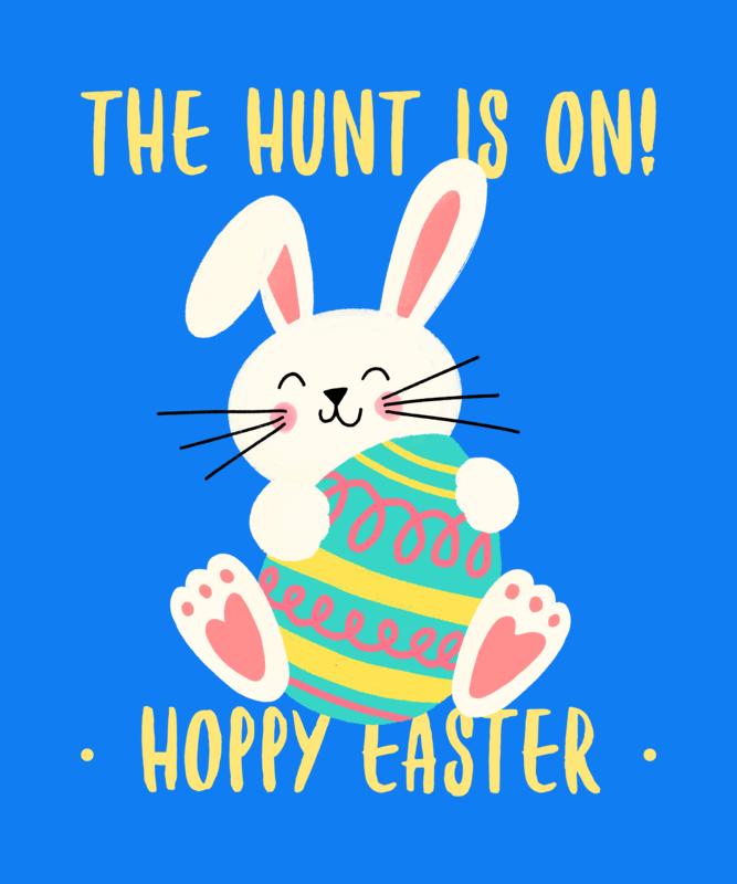 Festive T Shirt Design Generator With A Happy Easter Bunny Graphic