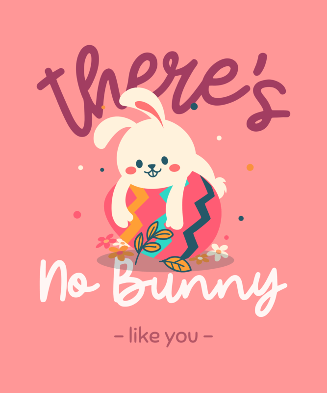 T Shirt Design Generator With An Illustrated Easter Bunny