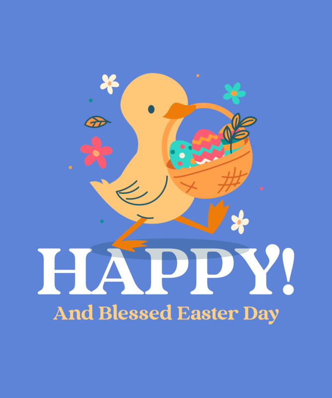 T Shirt Design Maker With A Graphic Of A Duckling Celebrating Easter