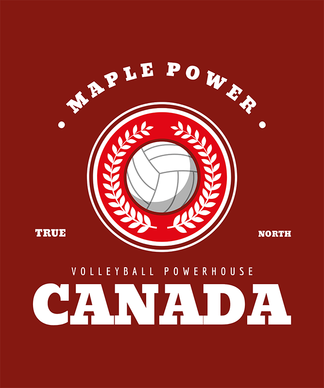 Volleyball T Shirt Design Template For An International Sports Event