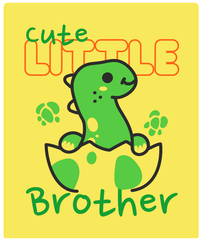 Adorable T Shirt Design Creator With A Baby Dino Graphic