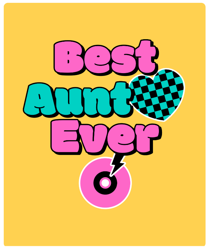 Family T Shirt Design Creator For An Aunt