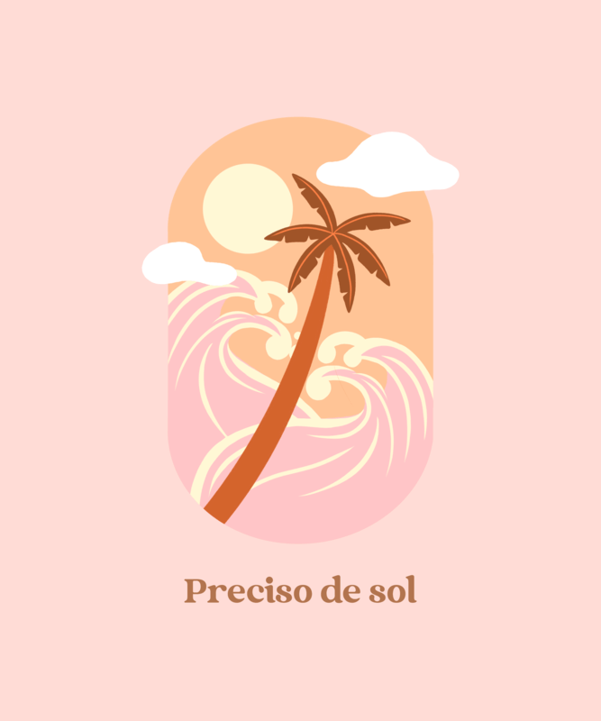 T Shirt Design Creator With A Boho Styled Illustration Of A Beach