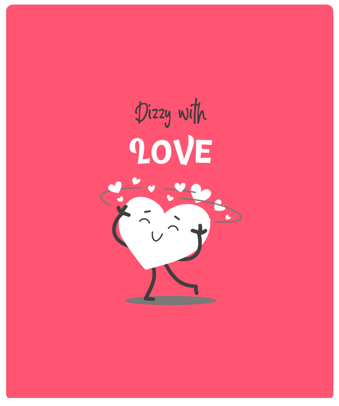 T Shirt Design Template For Valentine's Day Featuring A Cute Heart Graphic