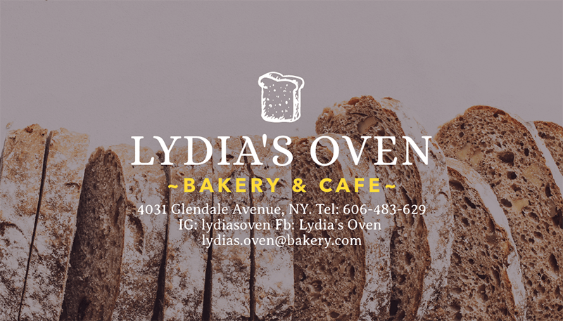 Bakery And Cafe Business Card Template
