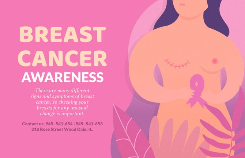 Breast Cancer Awareness Flyer Template 1676b