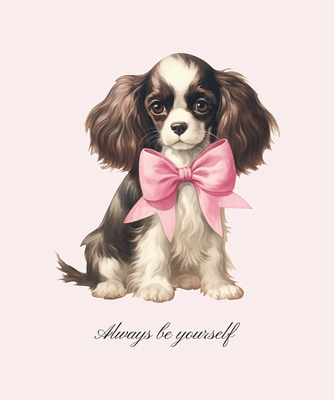Cute T Shirt Design Creator With A Coquette Inspired Dog Graphic