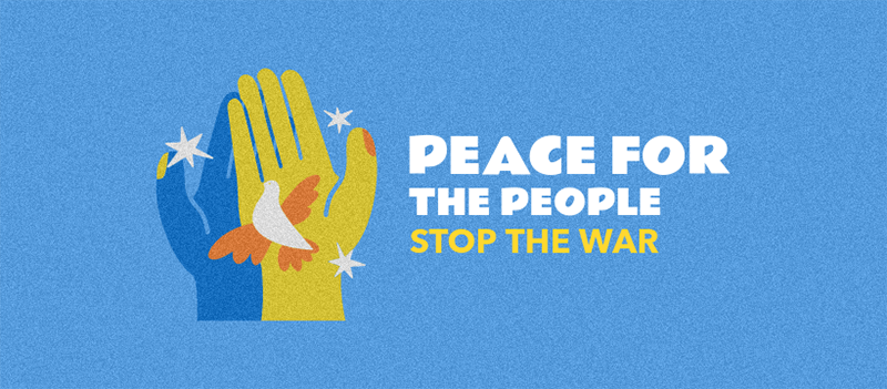 Facebook Cover Template With A Peace Themed Graphic To Support Ukraine