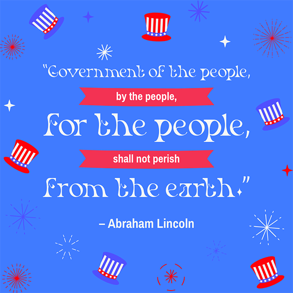 Instagram Post Generator For Us Independence Day With A Lincoln Quote