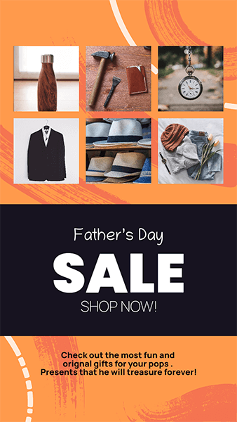 Instagram Story Maker For A Father S Day Sale Featuring Gift Ideas