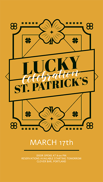 Instagram Story Template For A St Patrick S Day Celebration