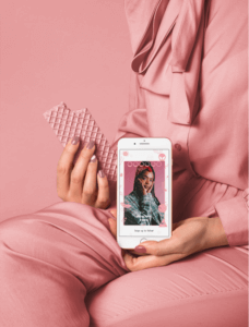 Iphone 8 Mockup Of A Woman In Millennial Pink Setting