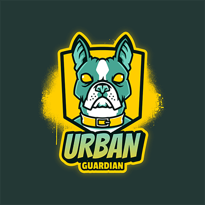 Logo Maker For Gamers Featuring A Guardian Dog Graphic