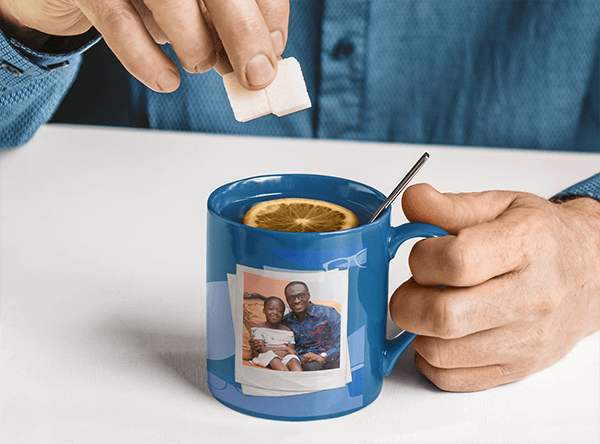 Mockup Of A Man Putting Sugar Into His Mug