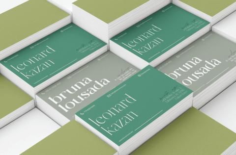 Mockup Of Different Sized Piles Of Business Cards 42 El