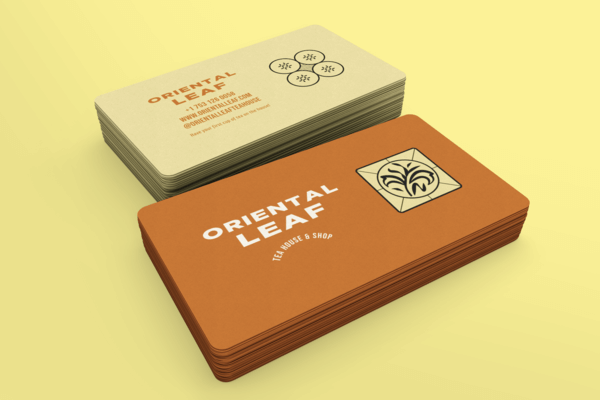 Mockup Of Two Piles Of Business Cards With Rounded Corners 976 El