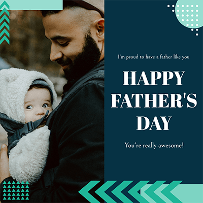 Modern Instagram Post Template With A Proud Quote For Father S Day