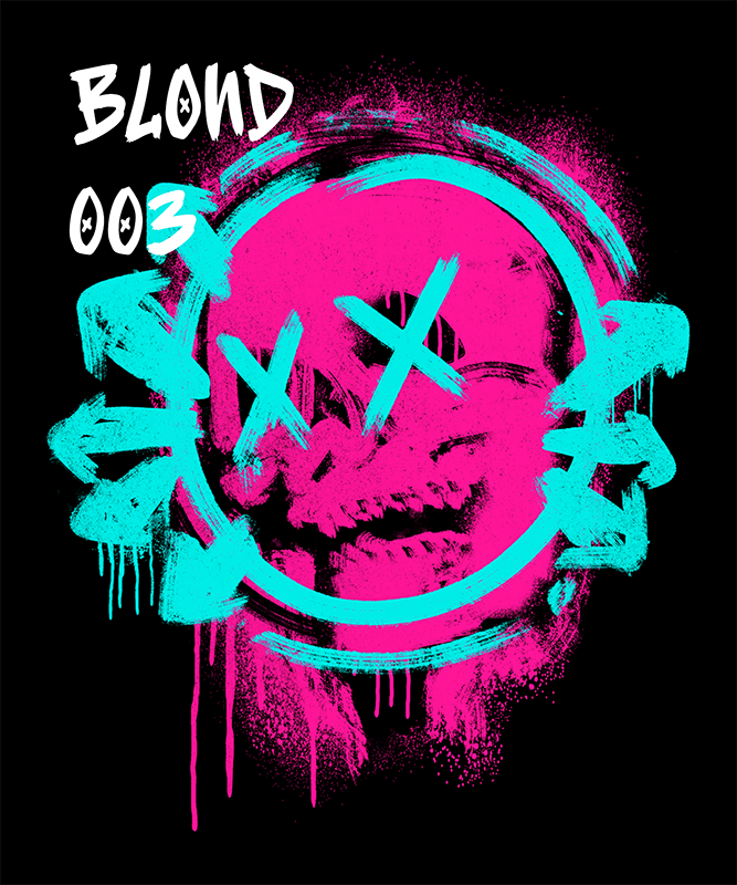 Punk Themed T Shirt Design Template Featuring A Blink 182 Reference