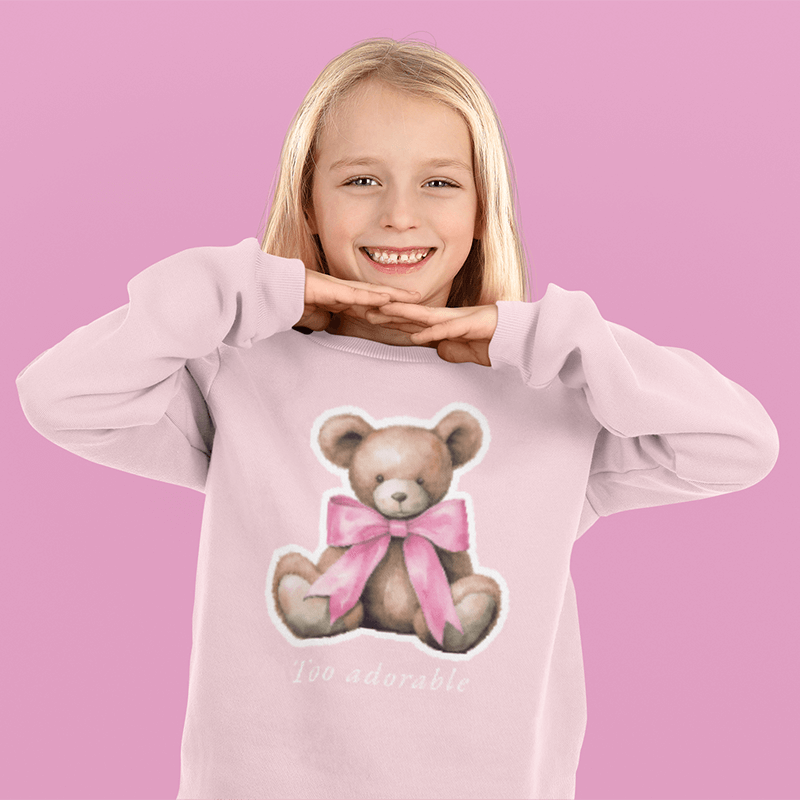 Sweatshirt Mockup Featuring A Cute Smiling Girl Profile