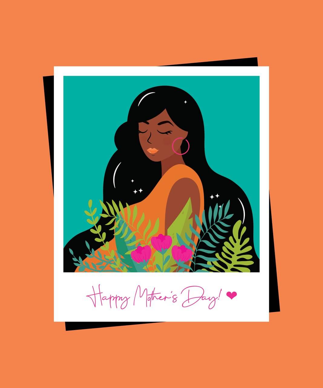 T Shirt Design Template For Mother S Day Featuring Illustrated Picture Frames 2425 Easy Resize.com