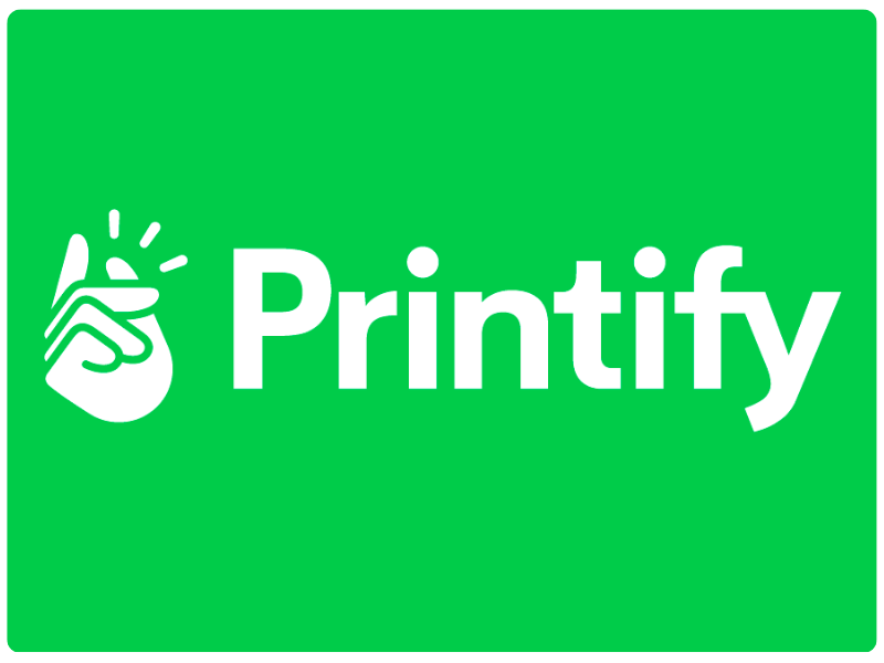 The Printify Logo Displayed Against A Green Backdrop, Featured Among The Top 15 Print On Demand Websites For 2024