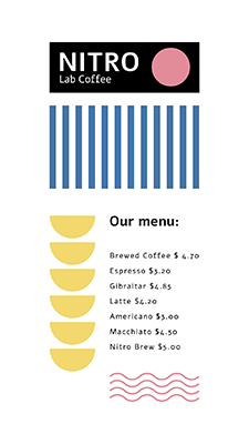 Coffee Shop Themed Instagram Story Generator Featuring A Menu