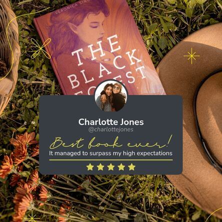 Customer Review Instagram Post Template For A Bookshop Featuring A Five Star Rating System