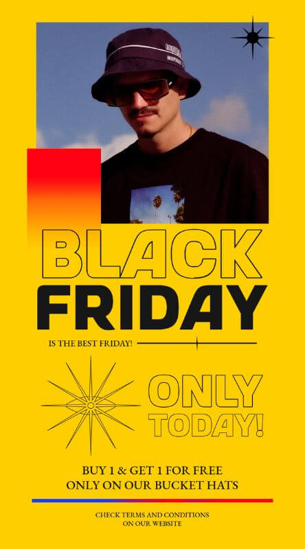Instagram Story Creator Featuring A Black Friday Time Limited Sale