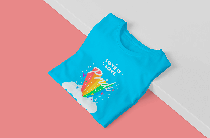 Mockup Of A Folded T Shirt Placed In A Minimalistic Setting