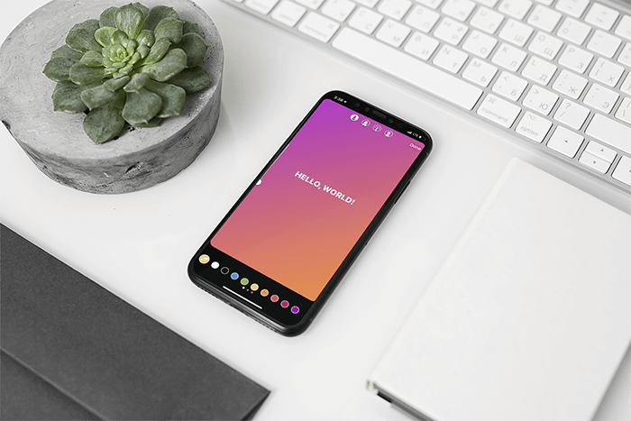 Mockup Of An Iphone 11 Pro Placed On A Neat Desk Next To A Plant Pot