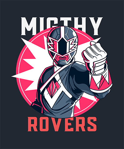 Mighty Rovers T Shirt Design Template Inspired By Power Rangers