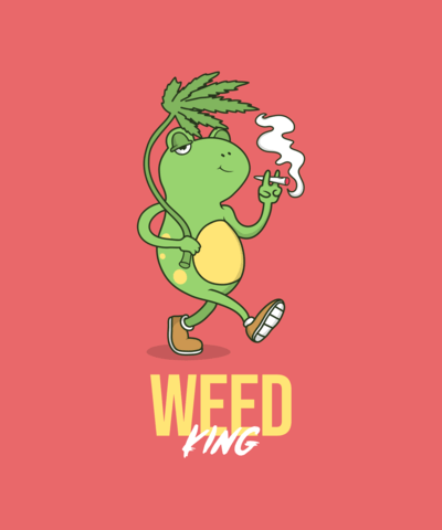 Cannabis T Shirt Design Template Featuring A Frog Cartoon 3677c El1 2