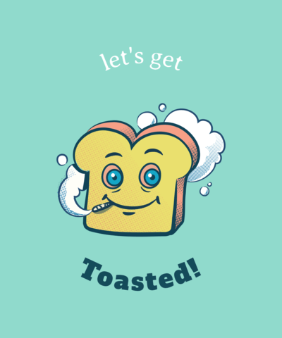 Weed T Shirt Design Maker With A Toasted Bread Cartoon 1411d (1)