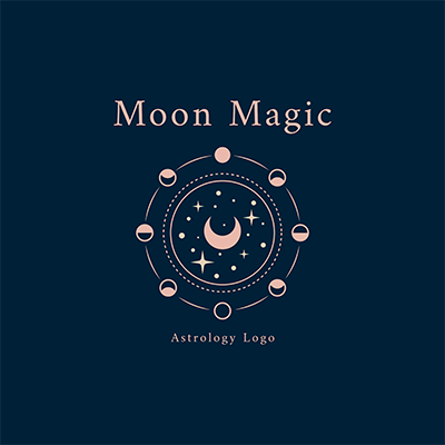 Astrology Logo Maker Featuring The Moon Phases