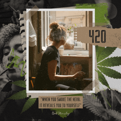 Instagram Post Template Featuring Cannabis Quotes For 420 2374