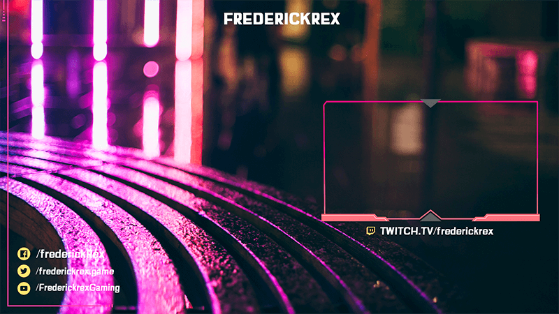 Twitch Overlay Maker With A Neon Colored Webcam Frame