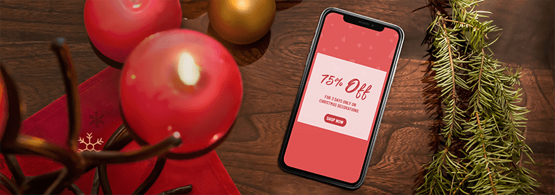 Christmas Table With An Iphone X Mockup