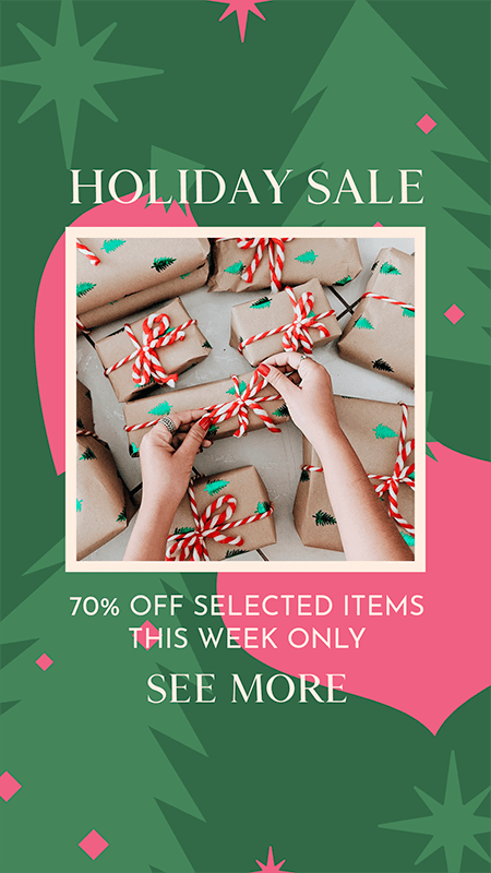 Instagram Story Creator For A Holiday Themed Sale
